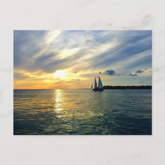 Key West, Florida Sonnenuntergang Postkarte (Vorderseite)
