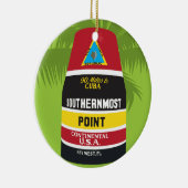 Key West Florida South Point Marker Keramik Ornament (Rechts)