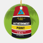 Key West Florida South Point Marker Keramik Ornament (Hinten)