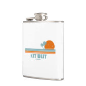 Key West Florida Sun Palm Trees Flachmann (Links)