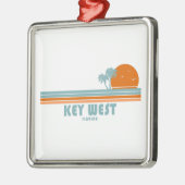 Key West Florida Sun Palm Trees Ornament Aus Metall (Links)