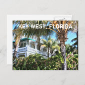 Key West Florida Sunny Tropical Postcard Postkarte (Vorne/Hinten)