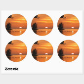 Key West, Florida Sunset Classic Round Sticker (Blatt)