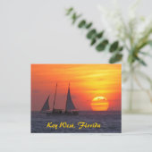 Key West, Florida Sunset Postcard Postkarte (Stehend Vorderseite)