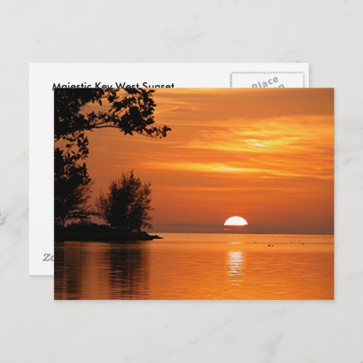 Key West Florida Sunset Postkarte (Vorne/Hinten)