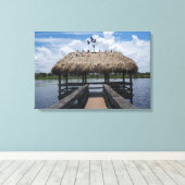 Key West Florida Tiki Hut überwürzte Canvas Foto K Leinwanddruck (Insitu (Holzboden))