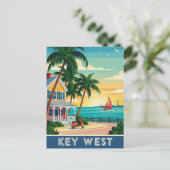 Key West Florida Travel Postkarte (Stehend Vorderseite)