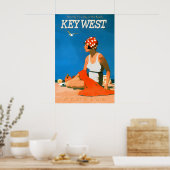 Key West Florida Travel Repro Poster Beach Retro (Küche)