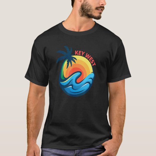 Key West Florida Urlaub Strand T-Shirt (Vorderseite)