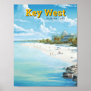 Key West Florida USA Art Vintage Travel Poster
