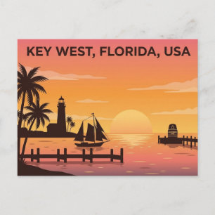 Key West Florida USA Sonnenuntergang Reise-Postkar Postkarte