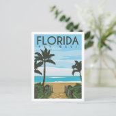 Key West Florida USA Travel Place Illustration Postkarte (Stehend Vorderseite)
