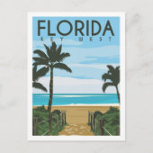 Key West Florida USA Travel Place Illustration Postkarte (Vorderseite)