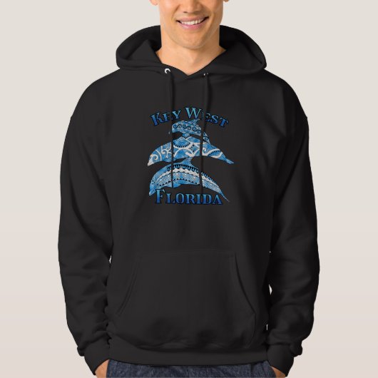 Key West Florida Vacation Dolphins Hoodie (Vorderseite)