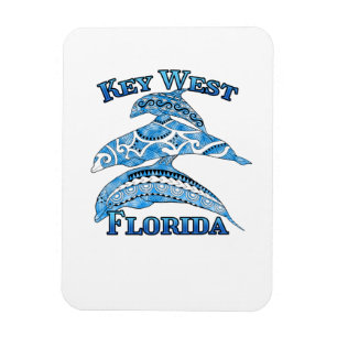 Key West Florida Vacation Tribal Delphine Magnet