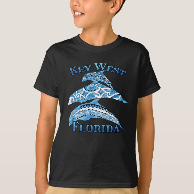 Key West Florida Vacation Tribal Delphine T-Shirt (Vorderseite)