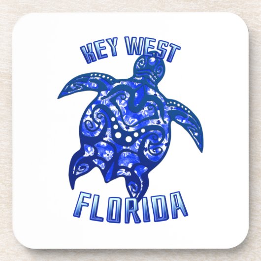 Key West Florida Vacation Tribal Turtle Getränkeuntersetzer (Vorderseite)