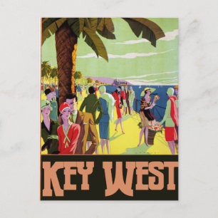 Key West Florida Vintage Kunstwerke Feiertagspostkarte