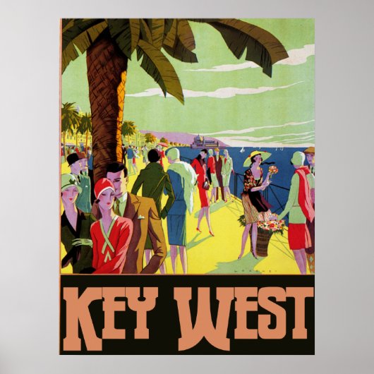 Key West Florida Vintage Kunstwerke Poster (Vorne)