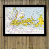 Key West, Florida Vintage nautische Karte Poster