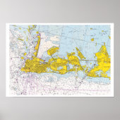 Key West, Florida Vintage nautische Karte Poster (Vorne)