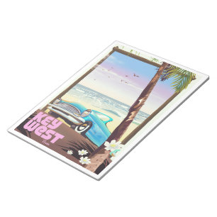Key West Florida Vintage-Reiseplakat Notizblock