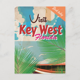 Key West, Florida Vintage Reiseposter Postkarte