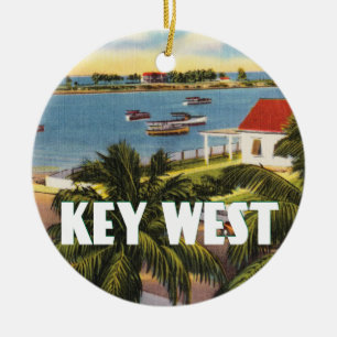 Key West Florida Vintage Szene Keramik Ornament