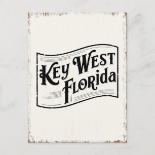 Key West Florida Vintage Typografie Postkarte