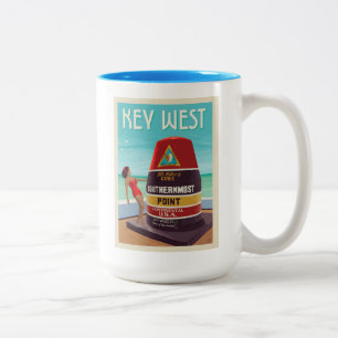 Key West Florida Zweifarbige Tasse