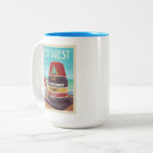 Key West | Florida Zweifarbige Tasse (Vorderseite Links)