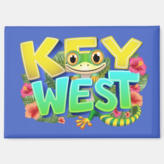 Key West Gecko Florida Magnet (Vorderseite)