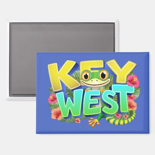 Key West Gecko Florida Magnet (Vorderseite/Rückseite)