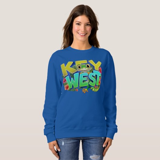 Key West Gecko Florida Sweatshirt (Vorne ganz)
