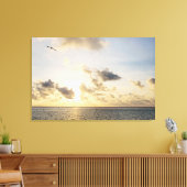 Key West Golden Sunset mit Vogel Flying Leinwanddruck (Insitu (Wohnzimmer))