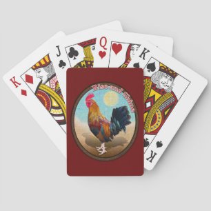 Key West Gypsy Hahn Rise and Shine Vintage Oval Spielkarten
