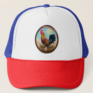 Key West Gypsy Hahn Rise and Shine Vintage Oval Truckerkappe