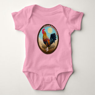 Key West - Gypsy Rooster Guten Morgen Vintage Oval Baby Strampler