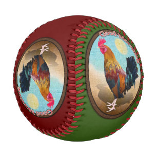 Key West - Gypsy Rooster Guten Morgen Vintage Oval Baseball