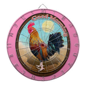 Key West - Gypsy Rooster Guten Morgen Vintage Oval Dartscheibe