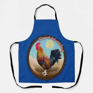 Key West - Gypsy Rooster Guten Morgen Vintage Oval Schürze