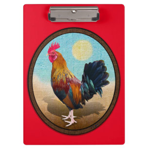 Key West - Gypsy Rooster Vintage Oval Klemmbrett
