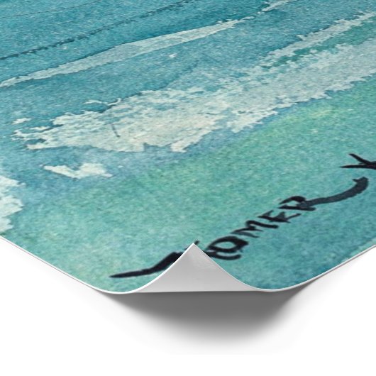 Key West, Hauling Anchor, Winslow Homer Marine Art Poster (Ecke)