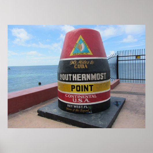 Key West Historic South Point Buoy Poster (Vorne)