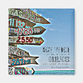 Key West Hochzeit in Urlaubsort Save the Date Magnet (Vorne)
