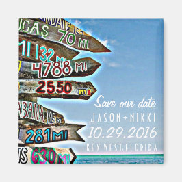 Key West Hochzeit in Urlaubsort Save the Date Magnet