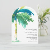 Key West Inspired Tropical Bridal Shower Einladung (Stehend Vorderseite)