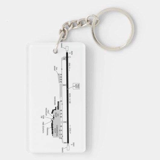 Key West Int. Flughafendiagramm / Taxistand Schlüsselanhänger (Rückseite)