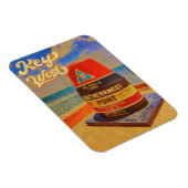 Key West Island Florida Palm Tree Beach Souvenir Magnet (Rechte Seite)