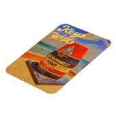 Key West Island Florida Palm Tree Beach Souvenir Magnet (Linke Seite)
